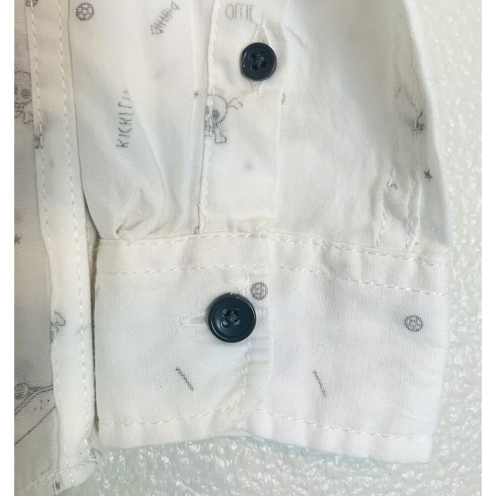 Riot Club Boy's Long Sleeve Button Down England Shirt Skate Ollie Skull NWT 2-3 - Picture 4 of 5